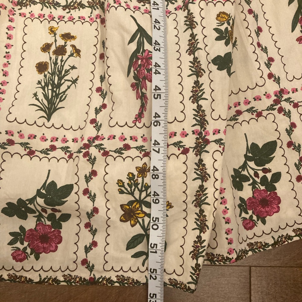 LEA Floral Tiered Maxi Dress Flower Seed Packet Smocked NWOT Puff Sleeve Plus 1X - Picture 13 of 13
